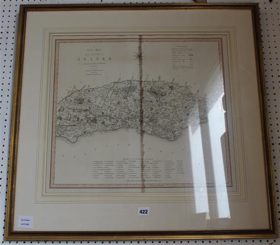 Map of Sussex